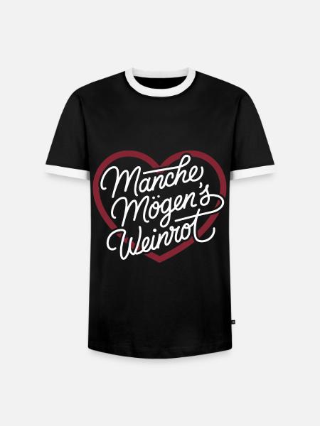 Manche mögens weinrot - Männer Kontrast-T-Shirt - Schwarz/Weiß