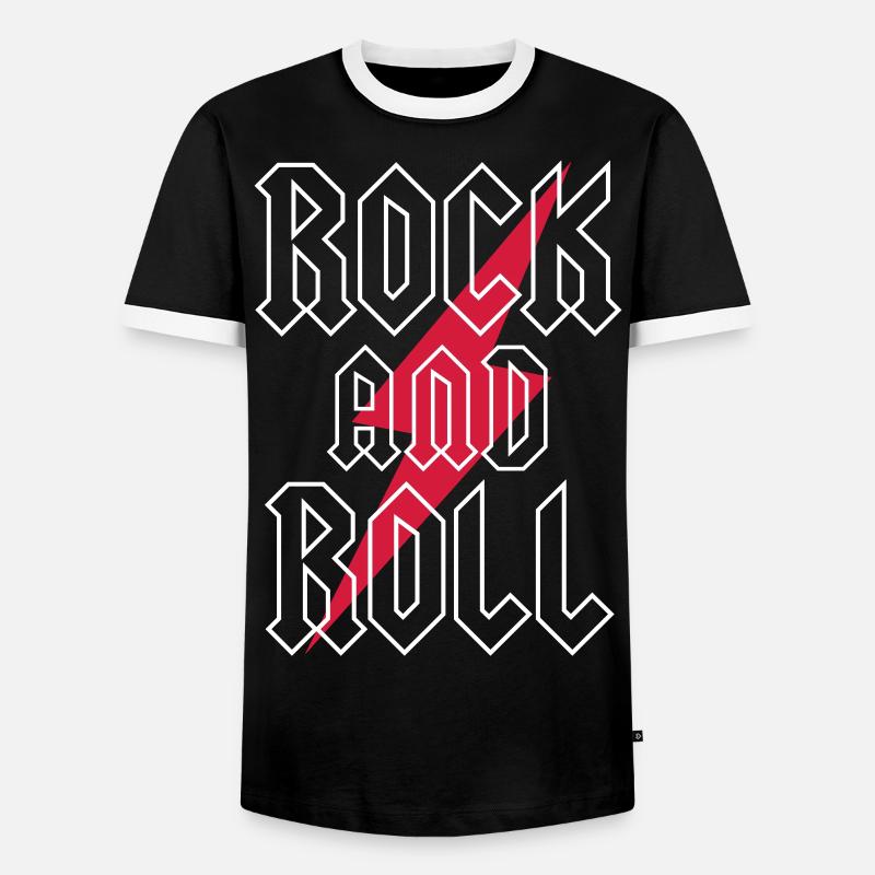 Rock And Roll - T-shirt contrasté Homme - noir/blanc