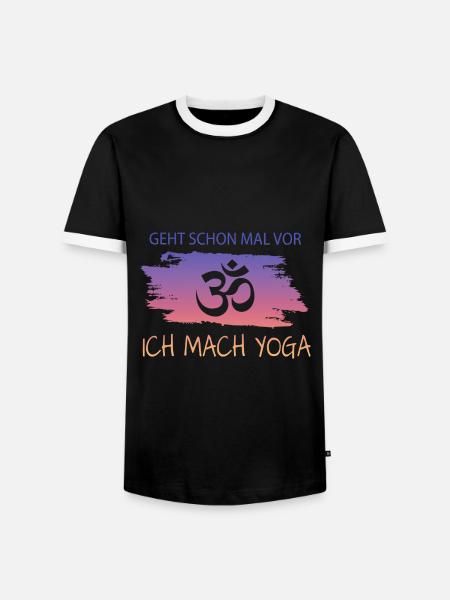 Yoga Spruch Geschenk Tshrit - Männer Kontrast-T-Shirt - Schwarz/Weiß