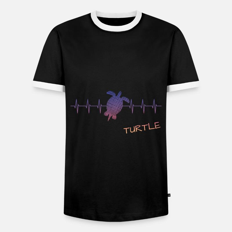 Turtle turtle - Männer Kontrast-T-Shirt - Schwarz/Weiß