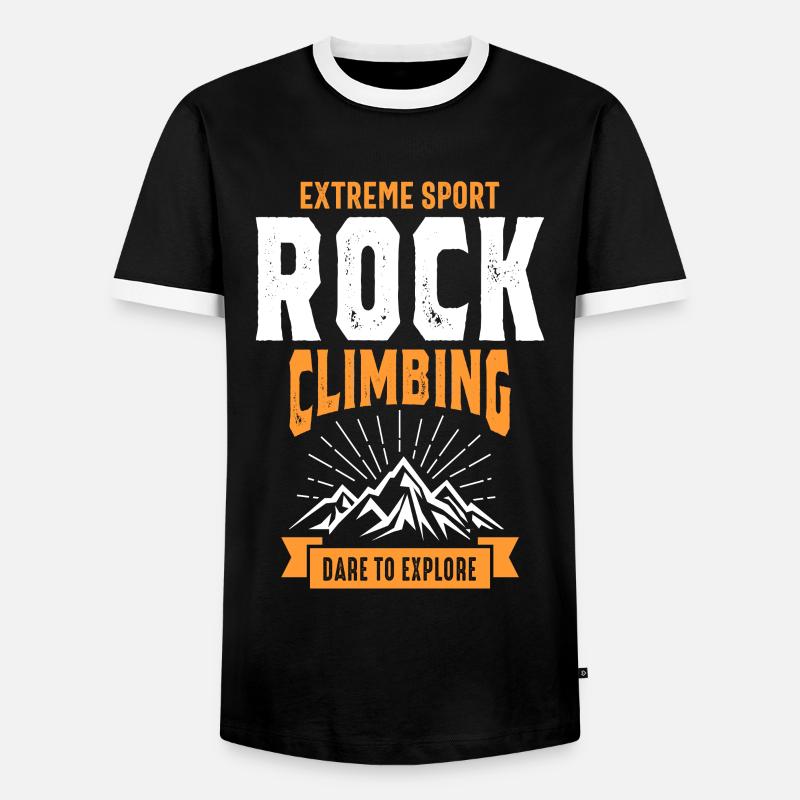 Klettern Design - Männer Kontrast-T-Shirt - Schwarz/Weiß