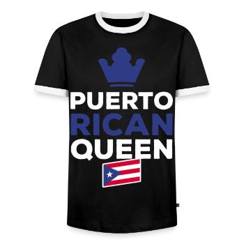 Porto Rico - T-shirt contrasté Homme - noir/blanc - Devant - AI Model Female 172 light (172cm) & AI Model Male 178 light (178cm)