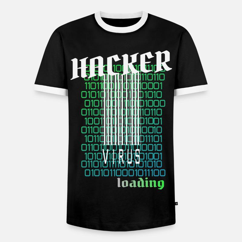 Anonymous, hacker - Men's Ringer Shirt - black/white