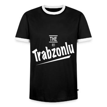 The Trabzon 61 - Men's Ringer Shirt - black/white - Front - AI Model Female 172 light (172cm) & AI Model Male 178 light (178cm)