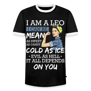 Sternzeichen Astrologie Konstellation - Männer Kontrast-T-Shirt - Schwarz/Weiß - Vorne - AI Model Female 172 light (172cm) & AI Model Male 178 light (178cm)