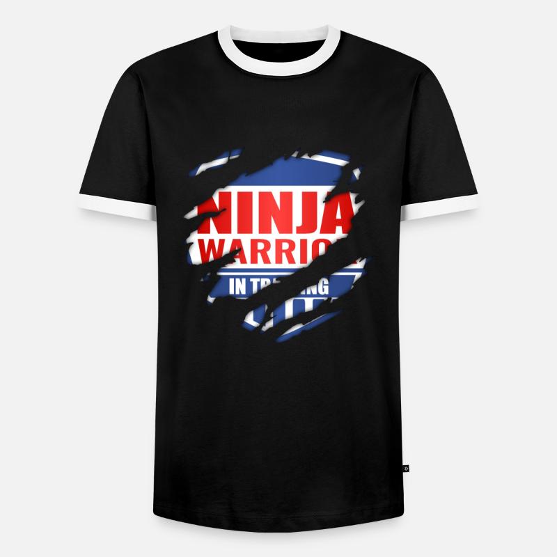 Ninja Warrior In Training - Männer Kontrast-T-Shirt - Schwarz/Weiß