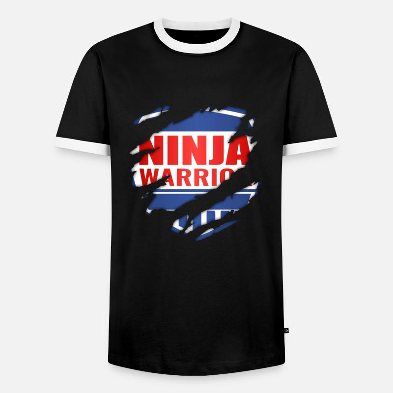 Ninja Warrior - Men's Ringer Shirt - black/white
