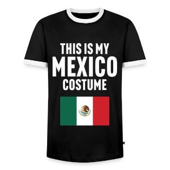 C’est mon costume mexicain - T-shirt contrasté Homme - noir/blanc - Devant - AI Model Female 172 light (172cm) & AI Model Male 178 light (178cm)