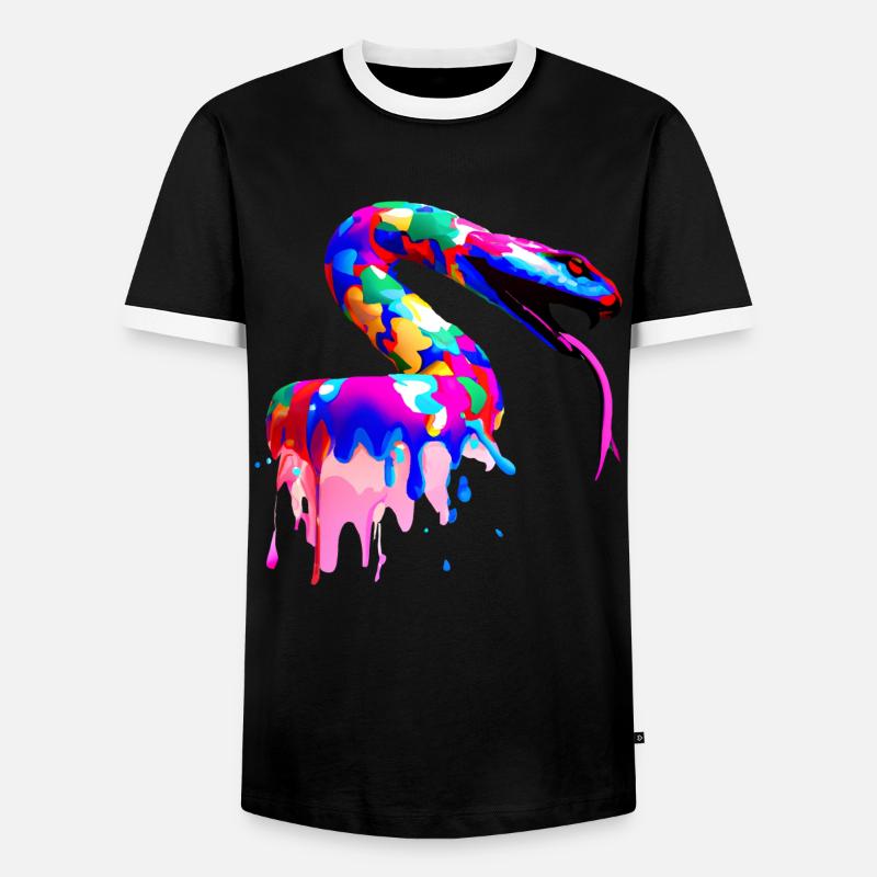 Gradients in the queue - Men's Ringer Shirt - black/white