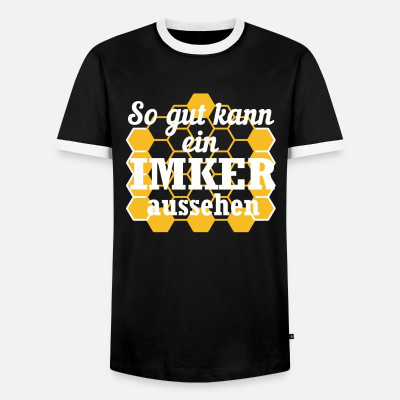 Imker Bienen Spruch Geschenk - Männer Kontrast-T-Shirt - Schwarz/Weiß