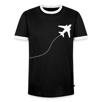 Tee-shirt cadeau pilotes pilotes - T-shirt contrasté Homme - noir/blanc - Devant - AI Model Female 172 light (172cm) & AI Model Male 178 light (178cm)