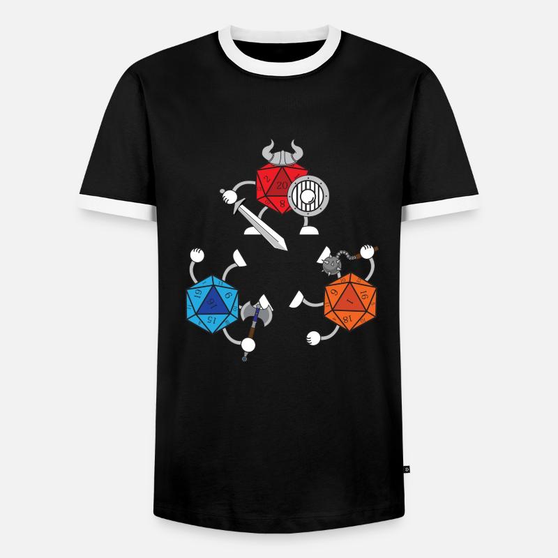 Dice Game Dice - Men's Ringer Shirt - black/white