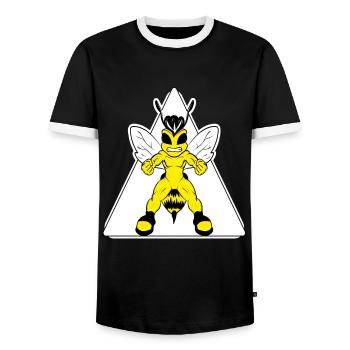 Bee honeyed - Men's Ringer Shirt - black/white - Front - AI Model Female 172 light (172cm) & AI Model Male 178 light (178cm)