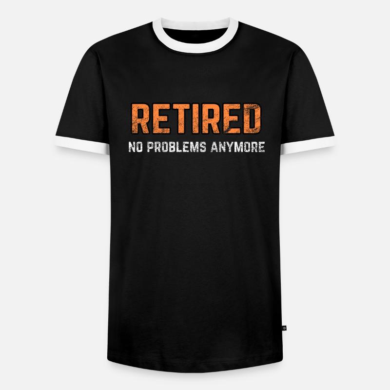 Rente - Männer Kontrast-T-Shirt - Schwarz/Weiß