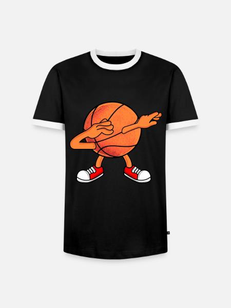 Basketball dabbing - Men's Ringer Shirt - black/white