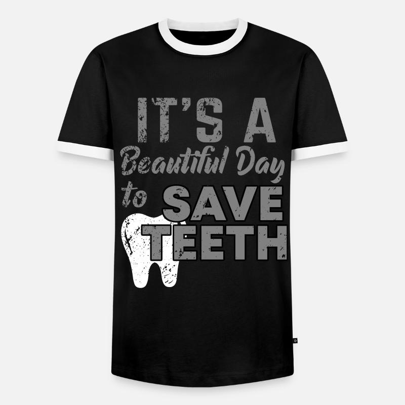 Dentist gift - Men's Ringer Shirt - black/white
