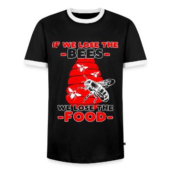 Bienen Imker Spruch - Männer Kontrast-T-Shirt - Schwarz/Weiß - Vorne - AI Model Female 172 light (172cm) & AI Model Male 178 light (178cm)