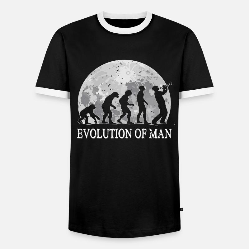 Trompette évolution trompette - T-shirt contrasté Homme - noir/blanc