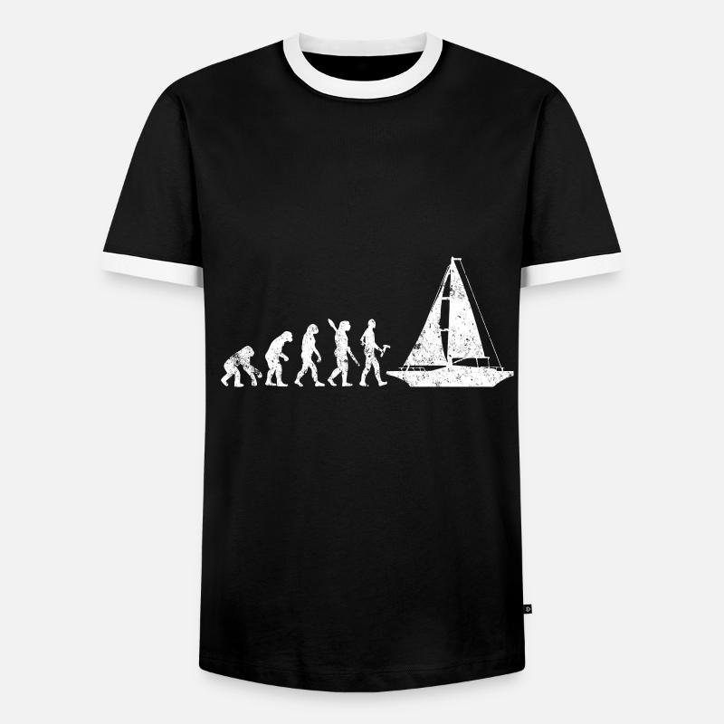 Cadeau d'évolution de marin pour les marins - T-shirt contrasté Homme - noir/blanc