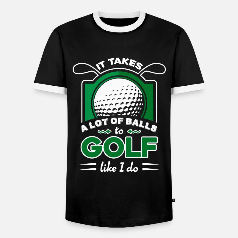 Golf Funny Golf - Men's Ringer Shirt - black/white