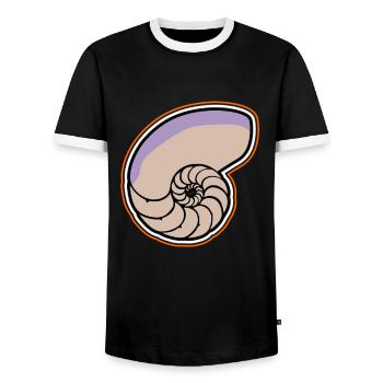 Fossiles Géologie des fossiles - T-shirt contrasté Homme - noir/blanc - Devant - AI Model Female 172 light (172cm) & AI Model Male 178 light (178cm)