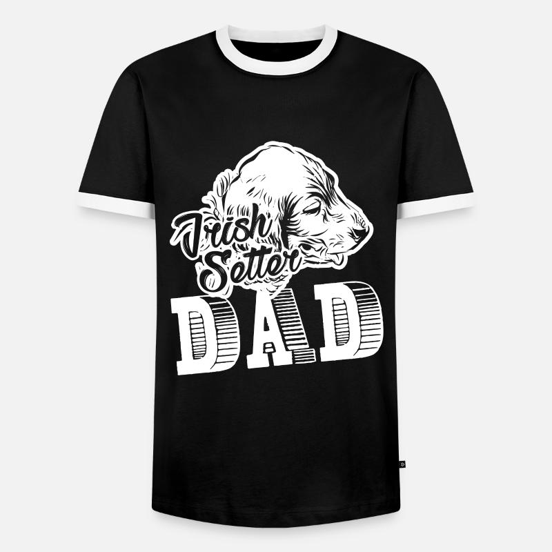 Irish Setter Dad Shirt - Men's Ringer Shirt - black/white