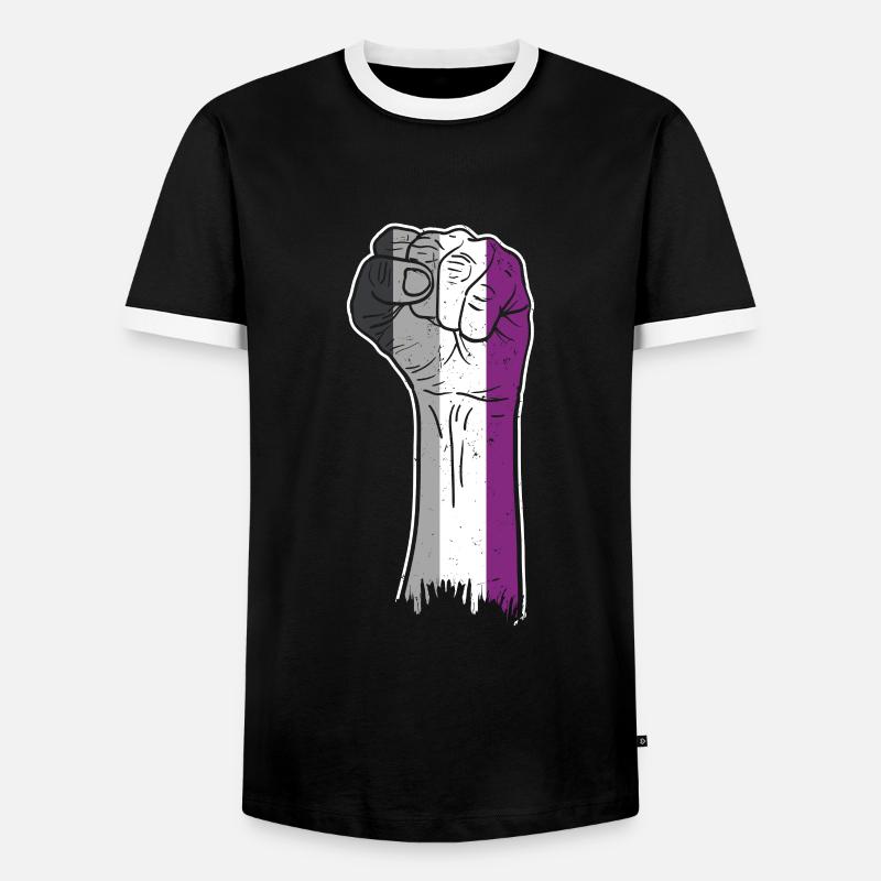 Asexuelle Faust Ace Pride - Männer Kontrast-T-Shirt - Schwarz/Weiß