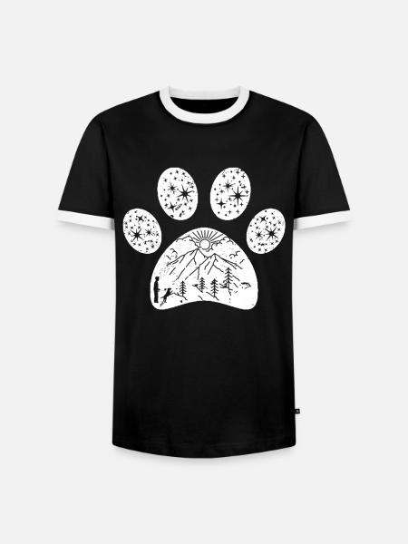 Wandern Hunde Hund Camping - Männer Kontrast-T-Shirt - Schwarz/Weiß