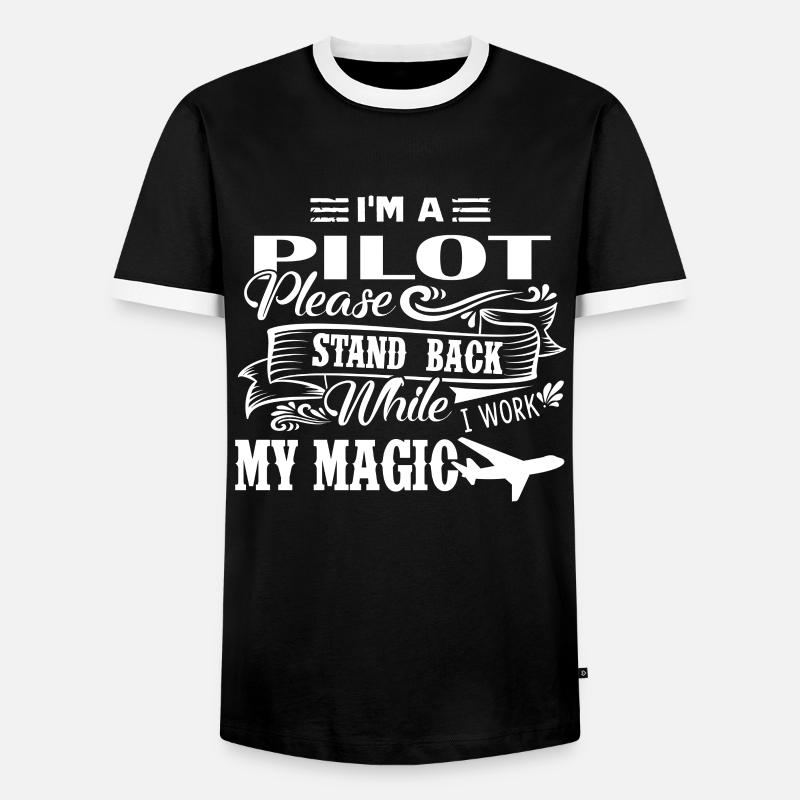 Pilot Ich bin ein Pilot - Männer Kontrast-T-Shirt - Schwarz/Weiß