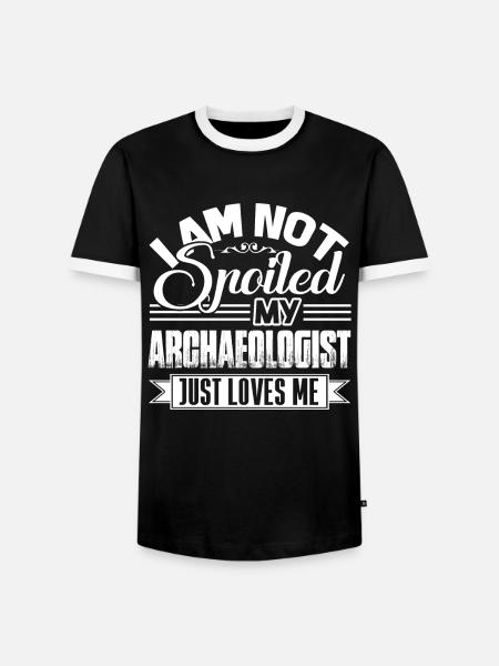 Mon archéologue m'aime - T-shirt contrasté Homme - noir/blanc