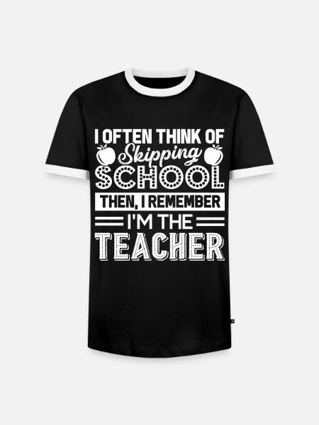 Teacher I'm The Teacher - Men's Ringer Shirt - black/white