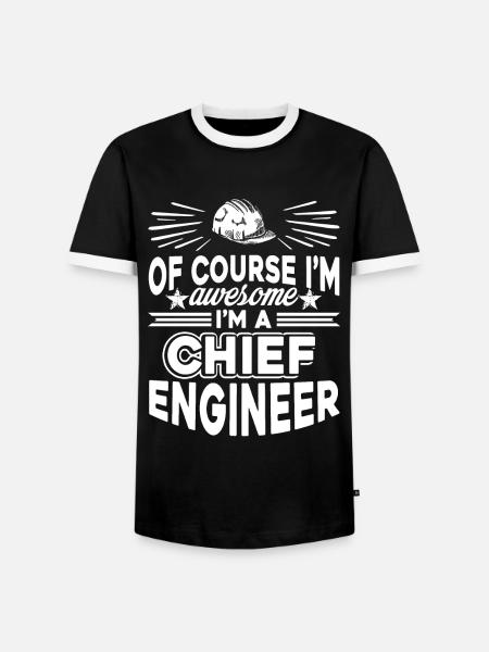 Chief Engineer Awesome Chief Engineer - Men's Ringer Shirt - black/white