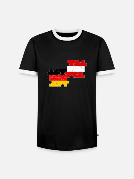 Austria Germany Flag German Austrian - Men's Ringer Shirt - black/white