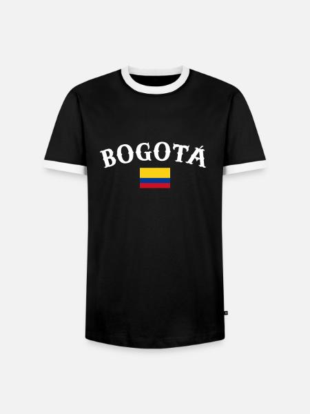 Bogotá Colombie Drapeau colombien - T-shirt contrasté Homme - noir/blanc