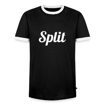 Split Croatie Croates croates - T-shirt contrasté Homme - noir/blanc - Devant - AI Model Female 172 light (172cm) & AI Model Male 178 light (178cm)