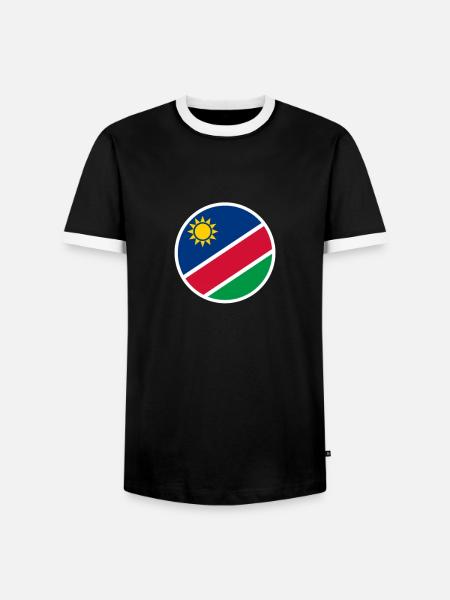 Namibia Namibian flag Namibian - Men's Ringer Shirt - black/white