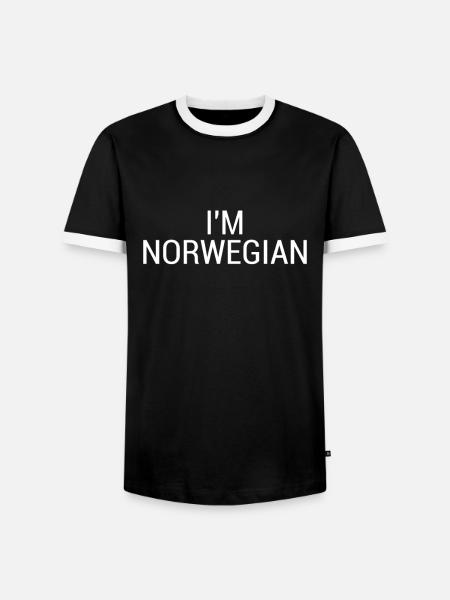 Ik ben Noors Noorwegen Noors Noors - Mannen contrastshirt - zwart/wit