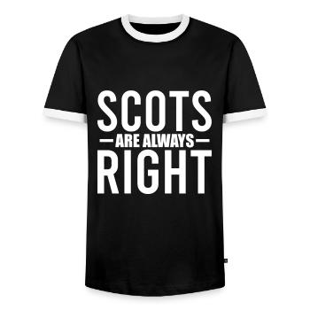 Scots Are Always Right Schottland Schotte - Männer Kontrast-T-Shirt - Schwarz/Weiß - Vorne - AI Model Female 172 light (172cm) & AI Model Male 178 light (178cm)