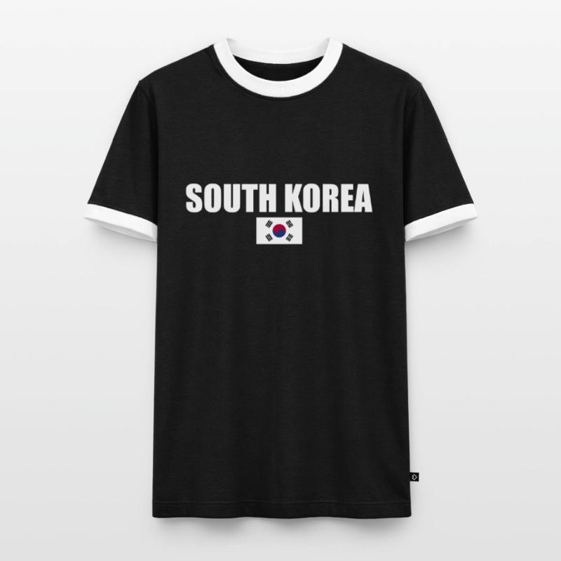 Corée du Sud Corée du Sud Drapeau coréen T-shirt contrasté Homme