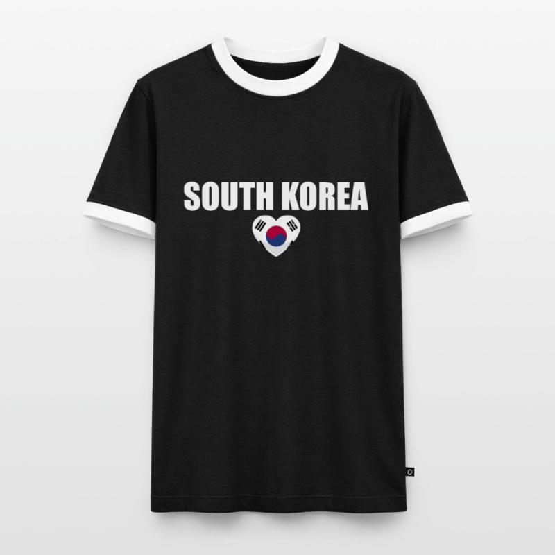 Corée du Sud Corée du Sud Drapeau sud-coréen T-shirt contrasté Homme