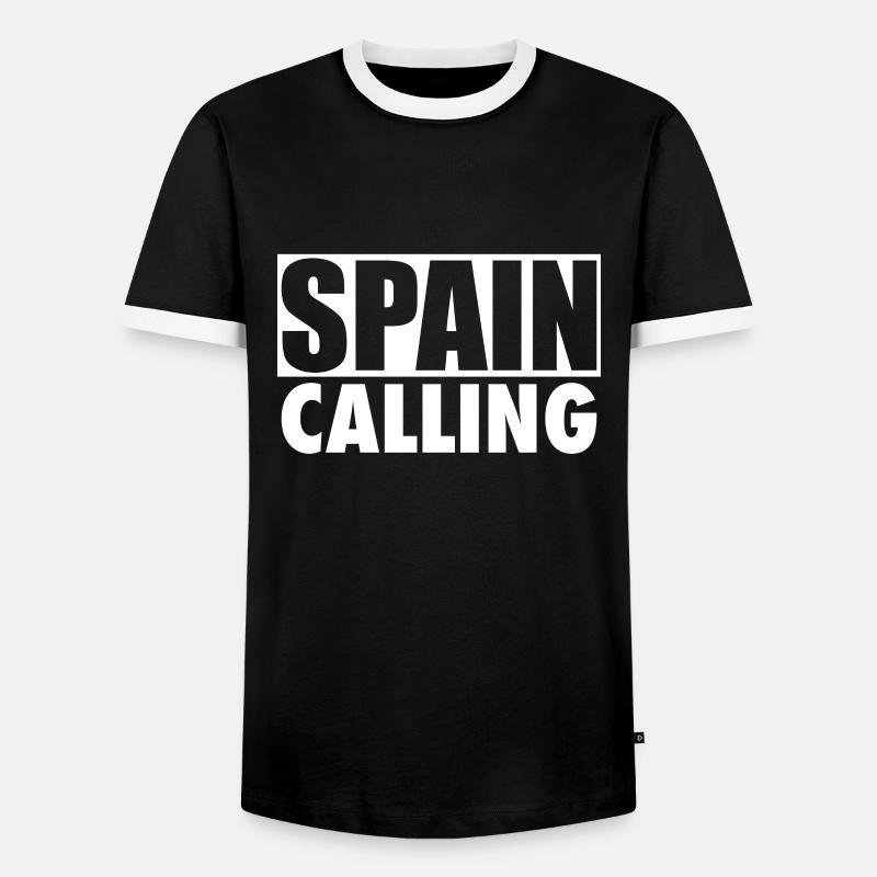 Spain Calling Spanien Spanische Spanier - Männer Kontrast-T-Shirt - Schwarz/Weiß
