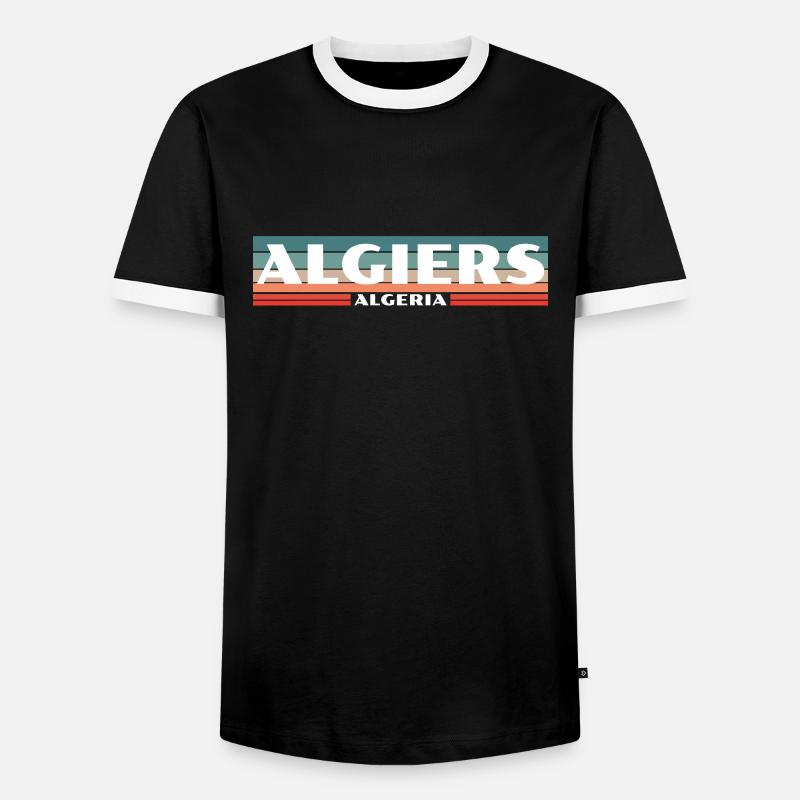 Algiers Algeria Retro Algerian - Men's Ringer Shirt - black/white
