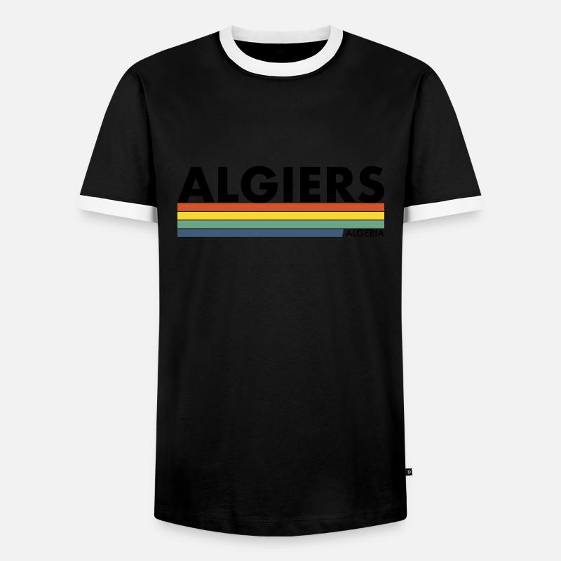 Algiers Algeria Retro Algerian - Men's Ringer Shirt - black/white