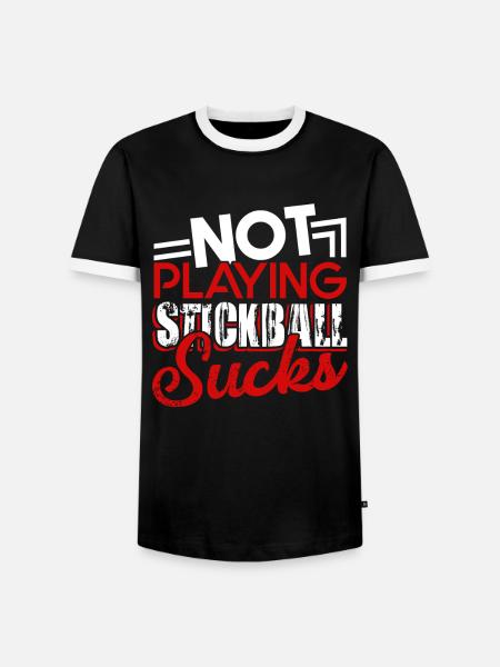 Stickball Not Playing Stickball Sucks - Men's Ringer Shirt - black/white