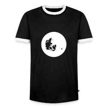 Danemark Carte Danois Fier Danois - T-shirt contrasté Homme - noir/blanc - Devant - AI Model Female 172 light (172cm) & AI Model Male 178 light (178cm)