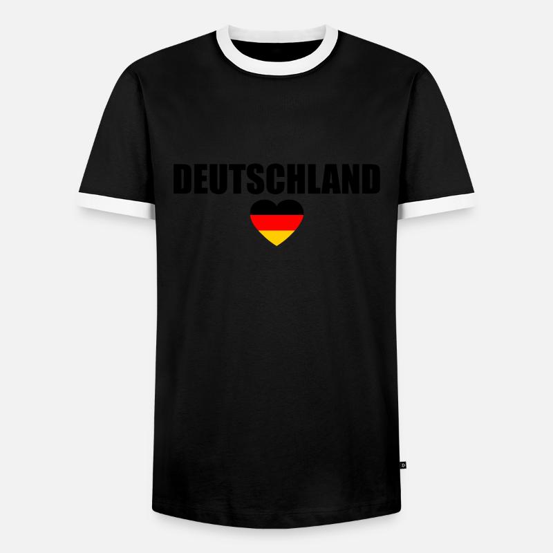 Germany German Flag German - Men's Ringer Shirt - black/white