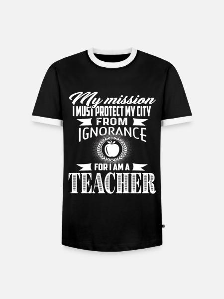 I Am A Teacher - Men's Ringer Shirt - black/white