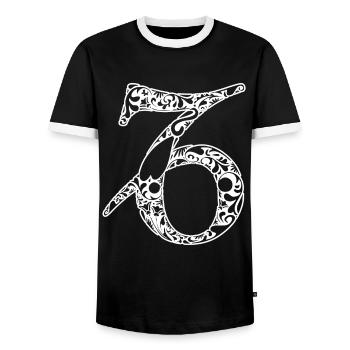 Capricorn Zodiac Sign Of Zodiac - Men's Ringer Shirt - black/white - Front - AI Model Female 172 light (172cm) & AI Model Male 178 light (178cm)
