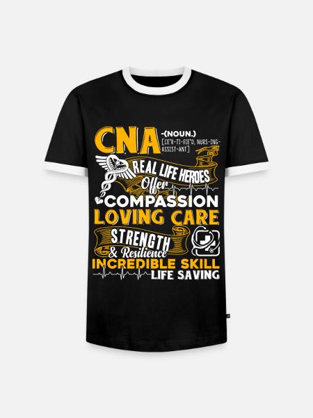 CNA Proud CNA - Men's Ringer Shirt - black/white