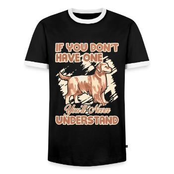 If You Don't Have A Golden Retriever - Men's Ringer Shirt - black/white - Front - AI Model Female 172 light (172cm) & AI Model Male 178 light (178cm)